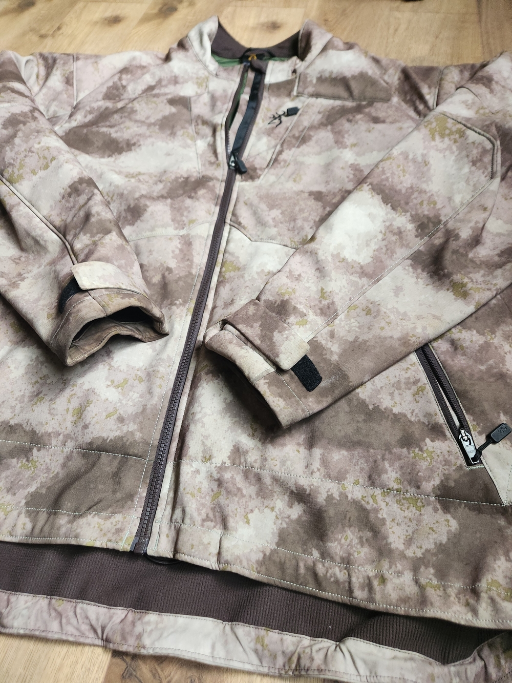 Browning Hells Canyon Speed Tan Camo Softshell Insulated Rain Jacket 3XL - Picture 2 of 9